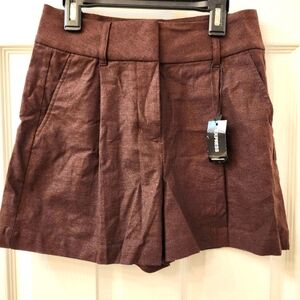Express shortie high rise brown  size 0 womens